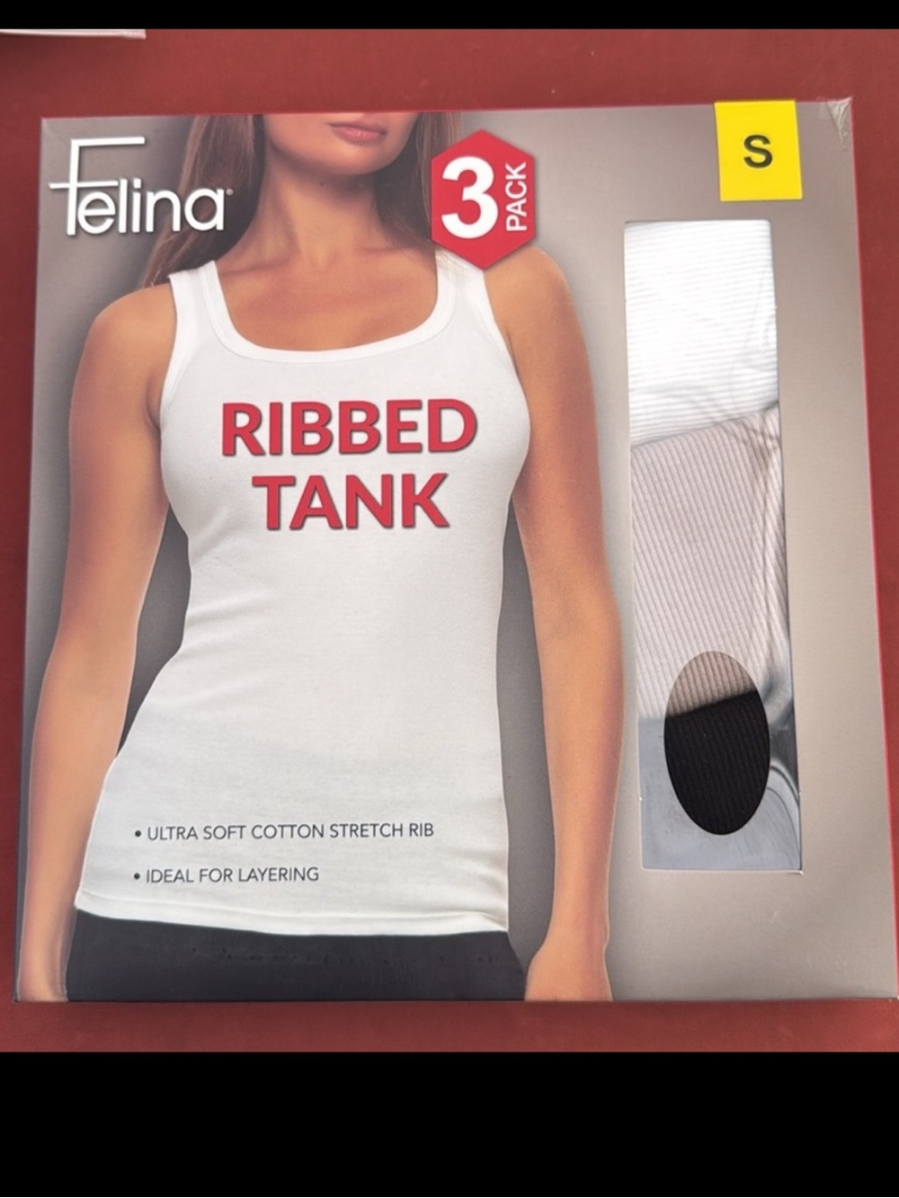 Cotton Ribbed ultra soft cotton strech Tank Top 3-Pack ideal for layering nwt - Picture 4 of 6